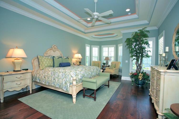 欧式蓝色系卧室室内装修效果图大全2012图片