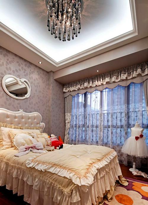 古典欧式女孩卧室设计装修效果图