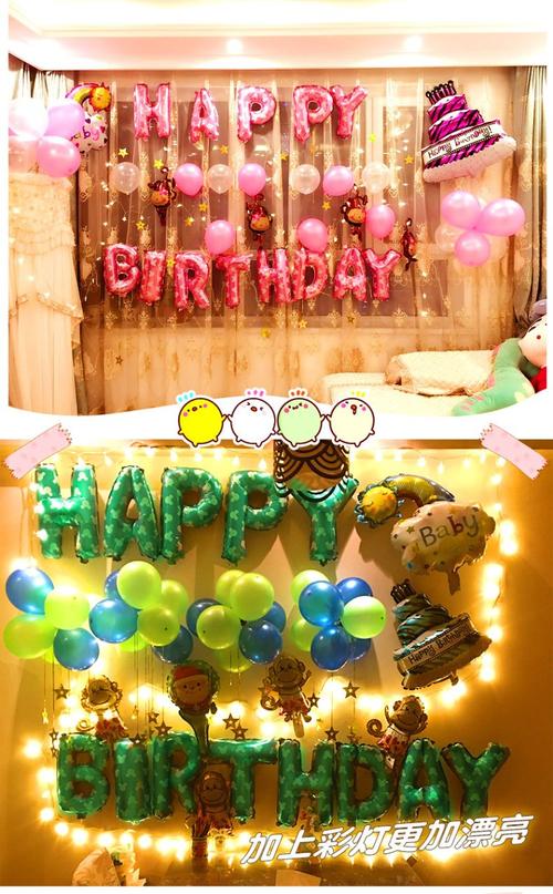 周岁生日气球布置趴体房间背景墙装派对用品小朋友儿童创意男女孩n4