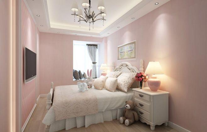 女孩粉色卧室装修效果图粉色墙面