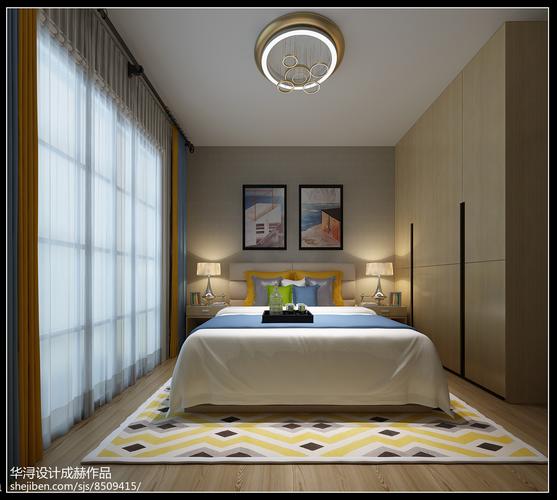 2018精选74平米现代小户型卧室装修实景图设计图片赏析
