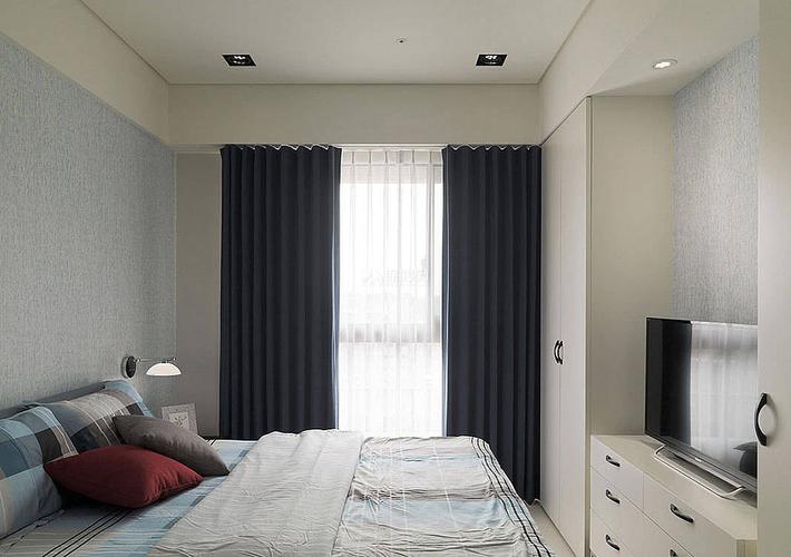 卧室现代简约窗帘装饰效果图装修图片