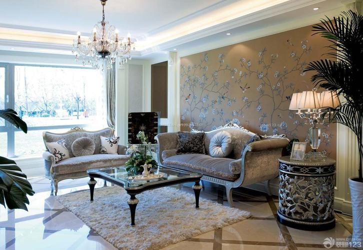 传统欧式风格家装客厅墙纸效果图欣赏