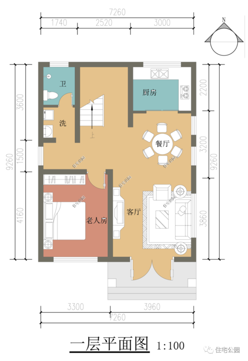 二层三间卧室足够住了朝南双卧一主人房一子女房北向小卧室可以改成