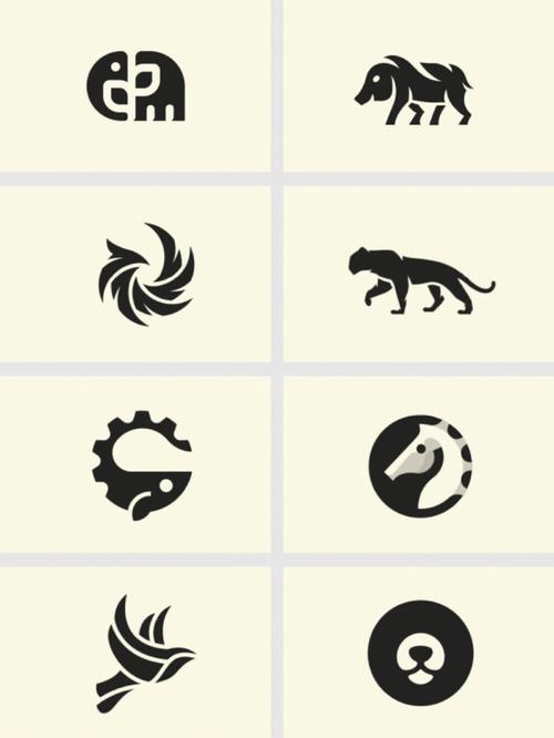 灵感收集82一组简洁动物logo设计