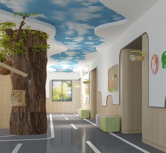 现代简约幼儿园大厅效果图区室内设计联盟
