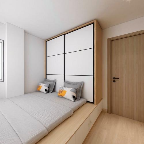70平米日式风格二室卧室装修效果图衣柜创意设计图