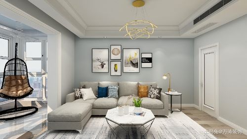 居家氛围客厅客厅现代简约65m05二居设计图片赏析