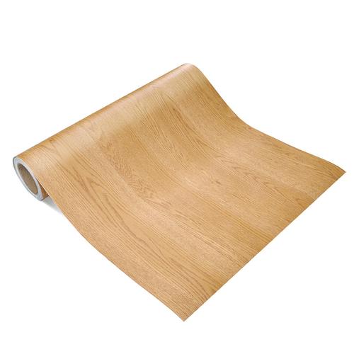 仿黄橡木纹贴纸柜子3d立体桌面墙纸防水原木板色自粘家具翻新贴皮