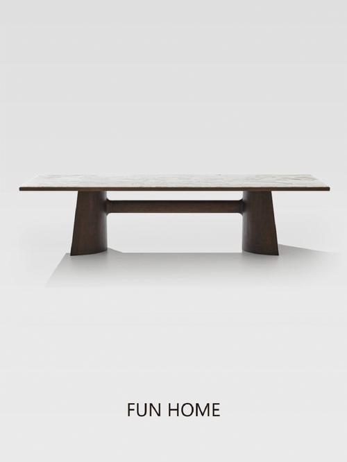 意式极简实木餐桌书桌会议桌