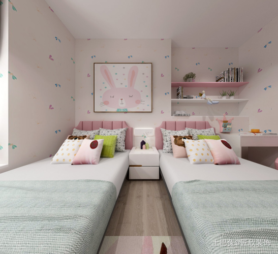 有对双胞胎女儿的房间怎样装修合适呢卧室现代简约卧室设计图片赏析