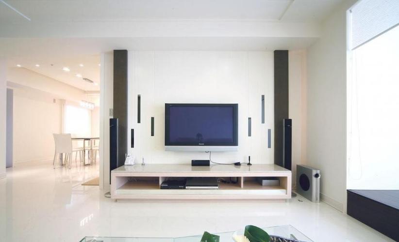 简约风格公寓富裕型120平米客厅电视背景墙电视柜台湾家居效果图