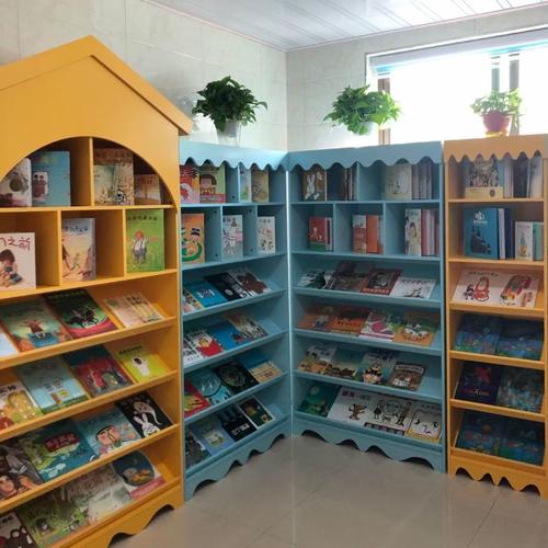 木质图书馆展柜儿童绘本馆书架阅览室书架幼儿园卡通展柜图书架