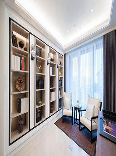 现代简约四居室书房组合柜装修图片效果图欣赏