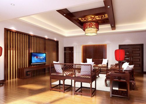 房屋中式客厅实木家具装修效果图片