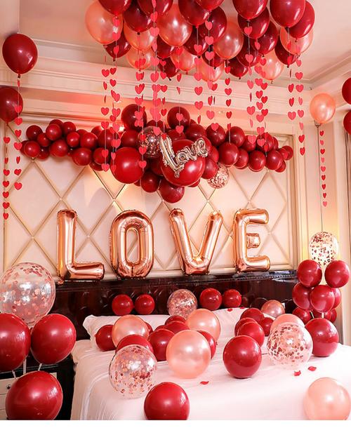 新品订婚宴装饰婚礼婚房布置套装网红创意浪漫场景新房用品结婚气球