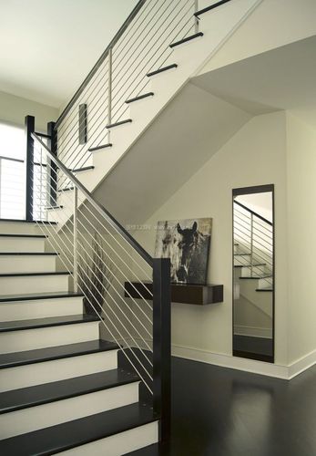 室内现代简约风格室内楼梯扶手装修效果图
