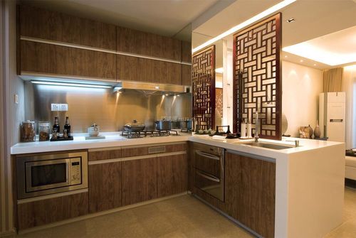 136平米四居室中式风格厨房装修设计效果图