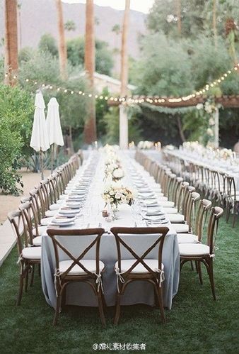 浪漫优雅的婚礼长餐桌布置灵感