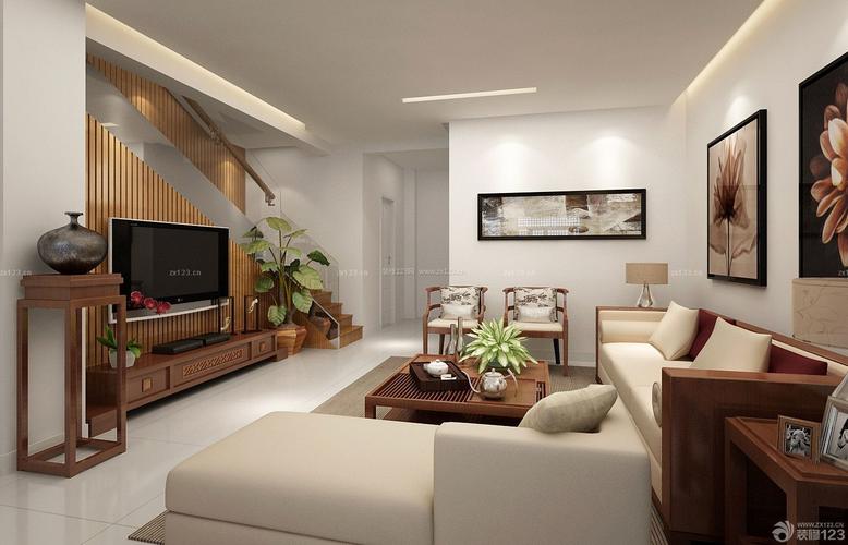 2015新中式风格120平米的房子客厅装修效果图