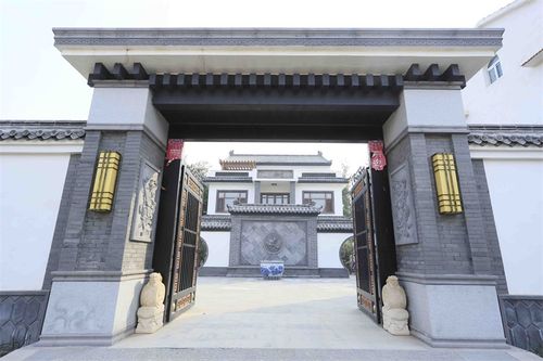 唐语新中式砖雕别墅庭院景观设计效果图