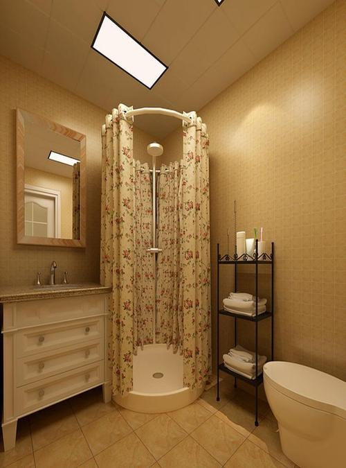 田园风格三居室卫生间浴室柜装修效果图大全