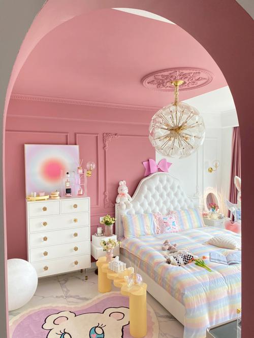 救命75女朋友设计的粉色卧室也太好看了吧