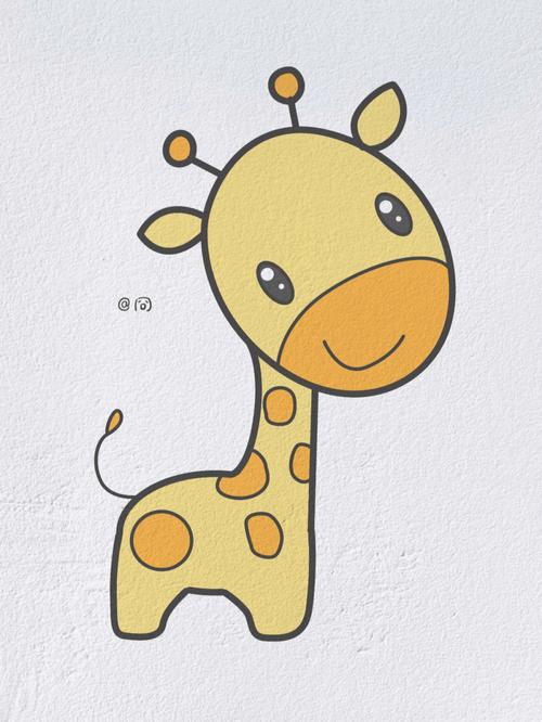 动物简笔画之可爱的长颈鹿