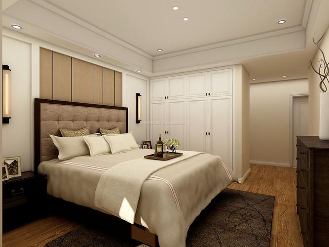 2017现代简约中式卧室床头壁灯装修效果图片