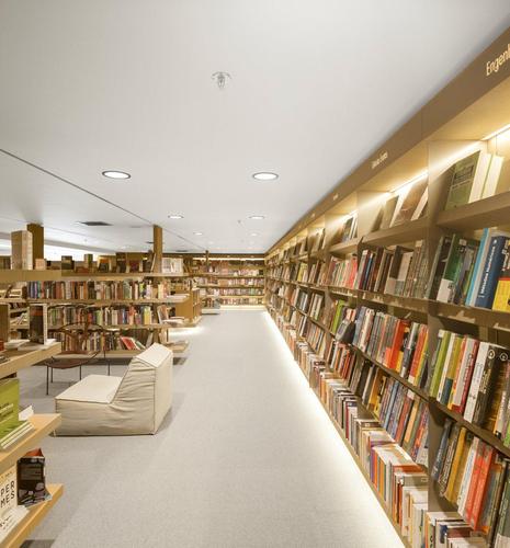 店铺简约公共空间工装个性独特的书店装修设计效果图大全807506987