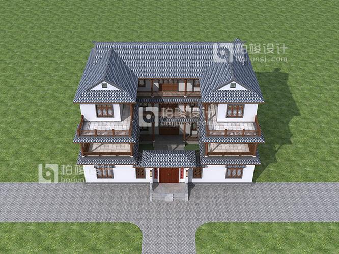 中式四合院房子设计图农村房屋设计图纸农村自建房设计图纸农村小
