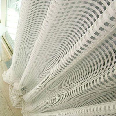 韩式田园现代简约白色网格格子窗纱纱帘布艺窗帘定制