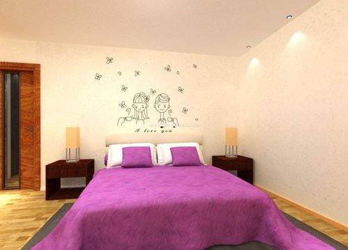 2022女生卧室背景墙硅藻泥效果图片