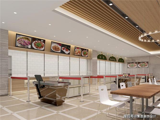 职工餐厅该如何设计郑州某医院员工食堂内部装修设计效果