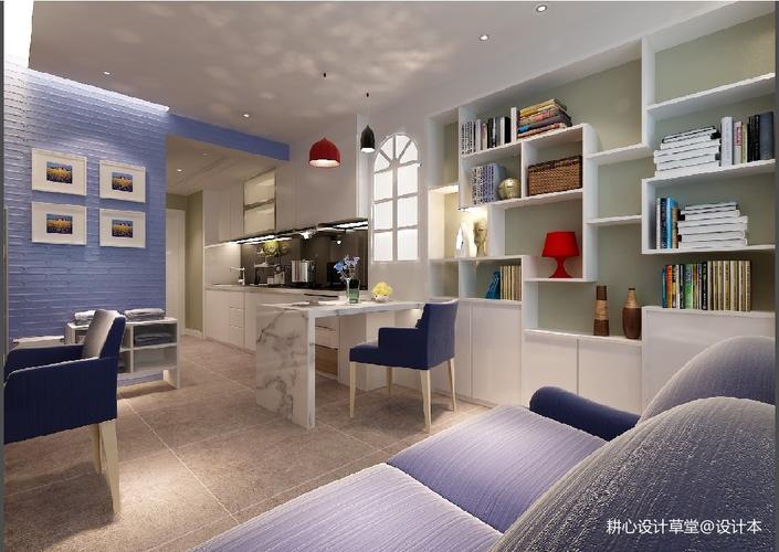 平现代小户型客厅装修装饰图60m以下一居现代简约家装装修案例效果图