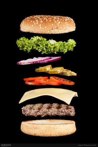 关键词超级汉堡快餐番茄生菜洋葱牛肉美食食物美食摄影国外美食营养