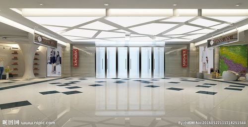 商场入口门厅效果图3d模型图片