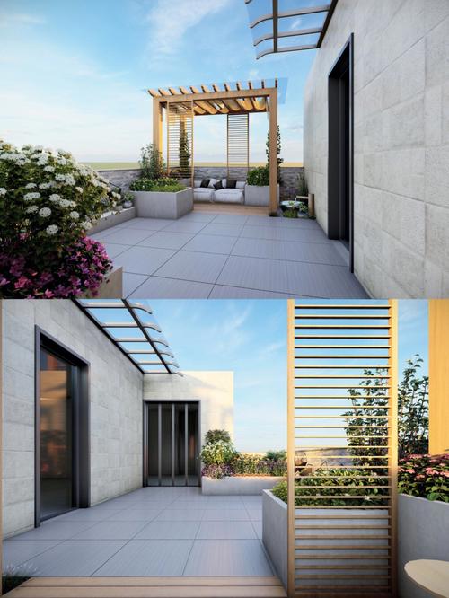 楼顶花园露台设计丨好打理的实用性露台来啦