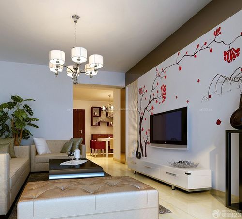 现代家装风格90平米小户型客厅简约装修效果图