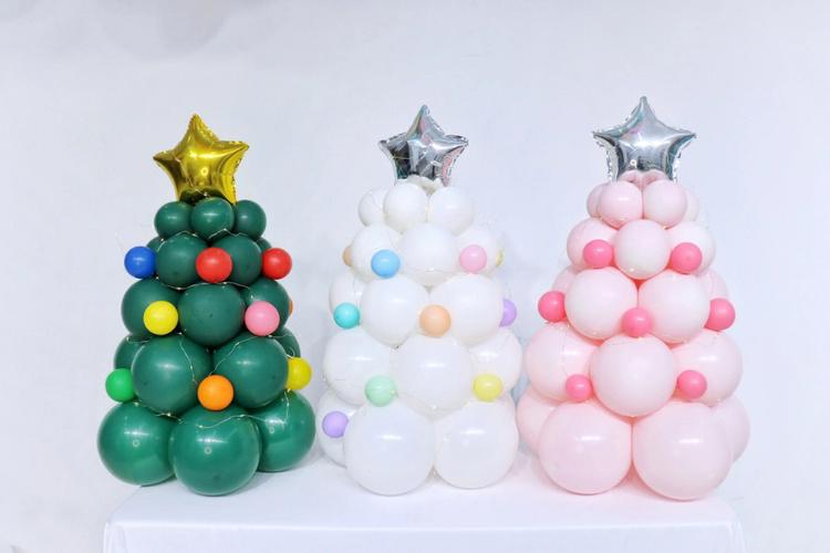 迷你圣诞树圣诞节气球装饰小造型