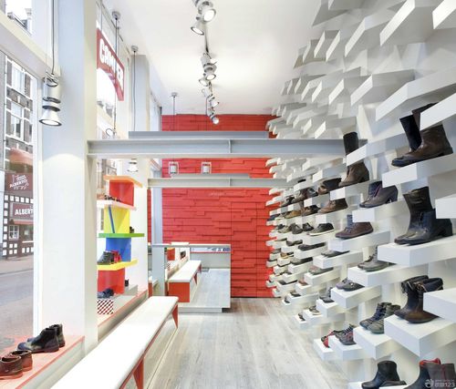 小型鞋店室内创意鞋柜装修效果图