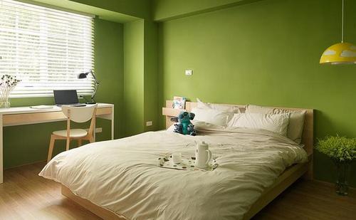 大卧室绿色样板间装修设计效果图案例