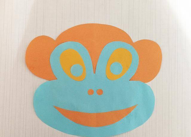 原创六一儿童节手工用卡纸做一个可爱小猴子头饰可以戴在头上玩儿