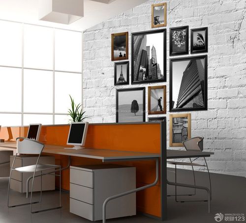 现代办公室装修风格墙壁装饰图片欣赏