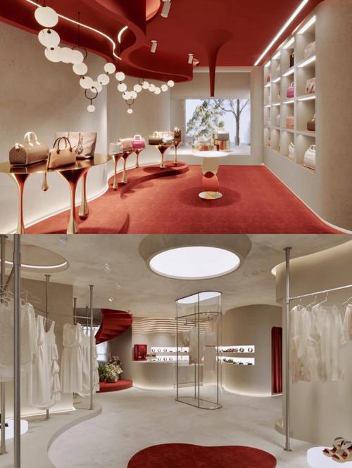 女装店设计用红色勾勒服装店极致魅力