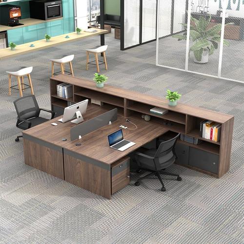 财务办公桌现代简约办公室家具职员工位四人位桌椅屏风双人工作位