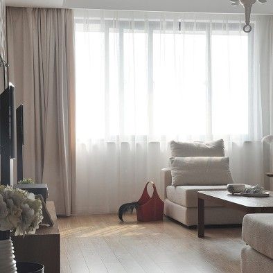 现代简约风格客厅窗帘装修效果图