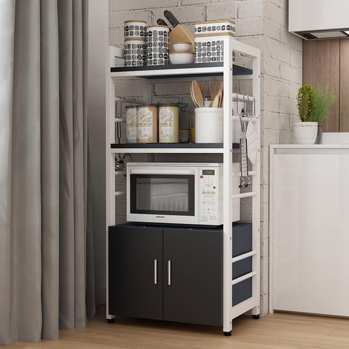 厨房微波炉置物架烤箱落地式多层橱柜家用碗柜调料厨房置物架