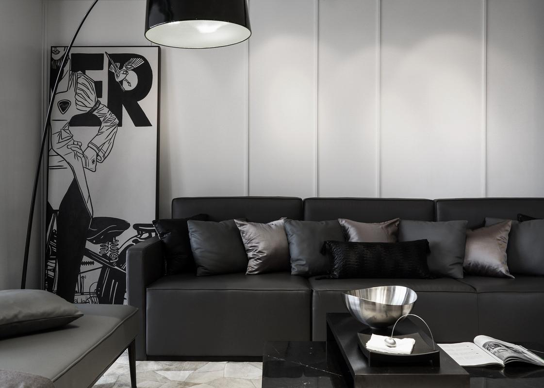 沙发设计图片黑白灰三居设计装饰画图片过道效果图大全2013图片白色系