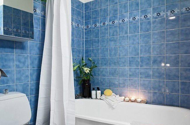 蓝色的瓷砖卫生间效果图
